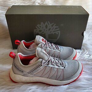 Timberland Women's Light Gray Mesh Solar Wave Low Top Lace Up Sneakers SZ 8